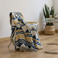 Charger l'image dans la visionneuse de la galerie, Bleu / 130 x 160 cm Plaid Coton Bleu Ethnique