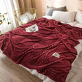 Charger l'image dans la visionneuse de la galerie, Bordeaux / 100 x 120 cm Plaid Velours Cotelé