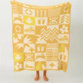 Charger l'image dans la visionneuse de la galerie, Jaune / 120 x 150 cm Plaid Graphique Jaune
