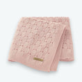 Charger l'image dans la visionneuse de la galerie, Plaid Bébé Tricot Coton Rose / 80 x 100 cm