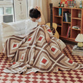 Charger l'image dans la visionneuse de la galerie, #Plaid Beige et Terracotta khaki / 130x160cm