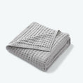 Charger l'image dans la visionneuse de la galerie, Plaid Coton Gaufré Gris / 100 x 150 cm