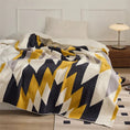 Charger l'image dans la visionneuse de la galerie, #Plaid Gris et Jaune Scandinave yellow / 130x160cm