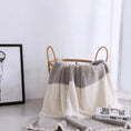 Charger l'image dans la visionneuse de la galerie, #Plaid Gris Rayé Blanc Gris / 130 x 160 cm