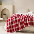 Charger l'image dans la visionneuse de la galerie, Rouge / 130 x 160 cm Plaid à Carreaux