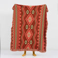 Charger l'image dans la visionneuse de la galerie, Rouge / 130 x 160 cm Plaid Ethnique Rouge
