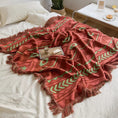 Charger l'image dans la visionneuse de la galerie, Rouge / 130 x 160 cm Plaid Ethnique Rouge