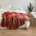 Charger l'image dans la visionneuse de la galerie, Rouge / 130 x 160 cm Plaid Ethnique Rouge