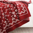 Charger l'image dans la visionneuse de la galerie, Rouge / 130 x 180 cm Plaid Tricot Rouge