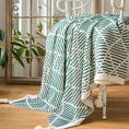 Charger l'image dans la visionneuse de la galerie, Vert / 70 x 230cm Plaid Motif Losange