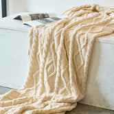 Beige / 130 x 160 cm Plaid Nordique Beige