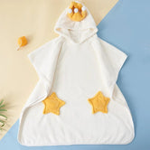 Blanc / 60 x 120 cm Poncho Plaid Enfant