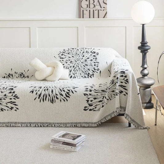 Blanc Noir / 180 x 130 cm Plaid Noir et Blanc Graphique