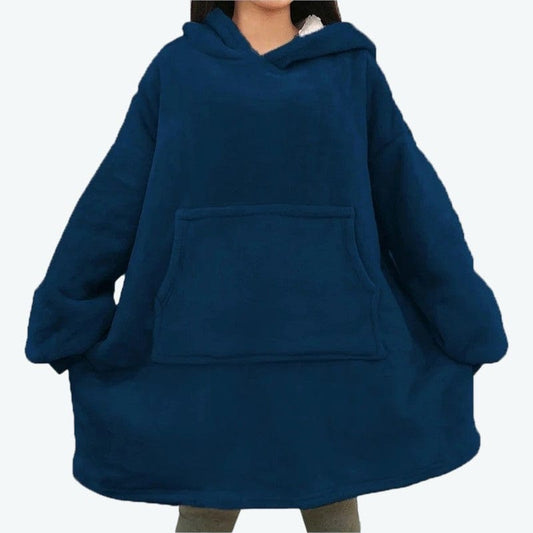 Bleu Sweat Plaid Oversize