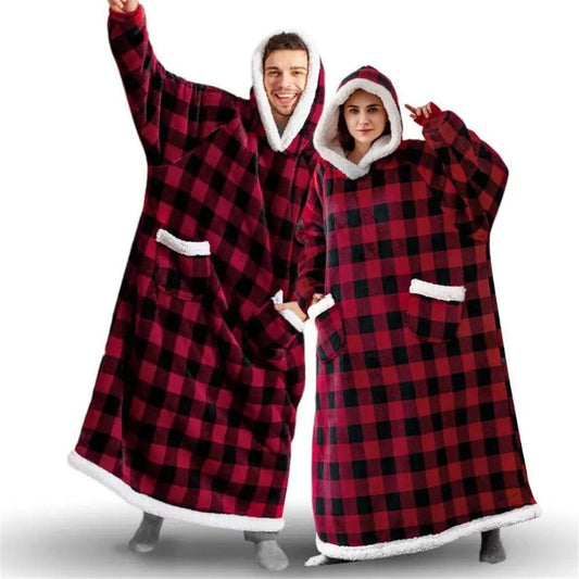 Carreaux Rouge / 150cm Sweat Plaid 2 Personnes