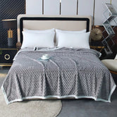 Gris / 100 x 150 cm Plaid Couvre Lit