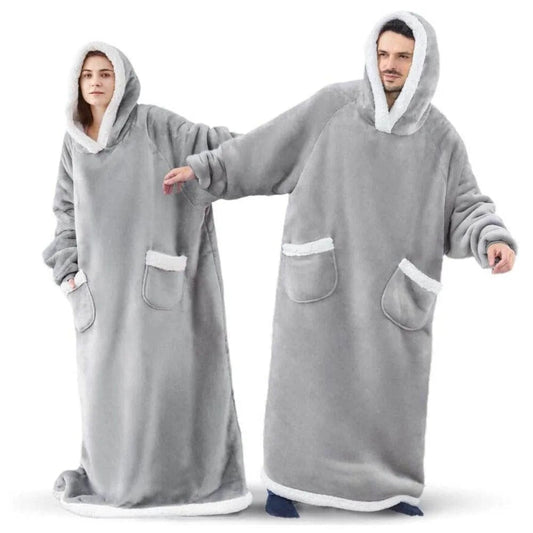 Gris Clair / 150cm Sweat Plaid 2 Personnes