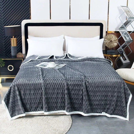 Gris Foncé / 100 x 150 cm Plaid Couvre Lit