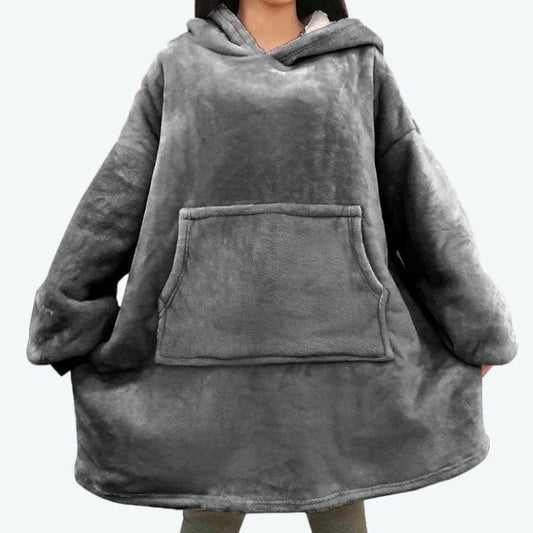 Gris Sweat Plaid Oversize