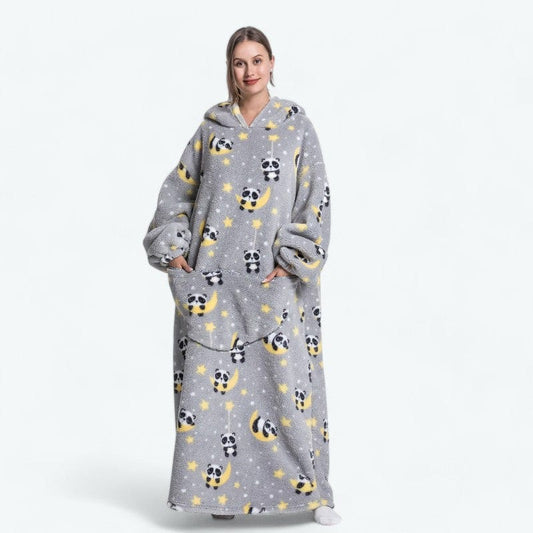 Gris Sweat Plaid Panda