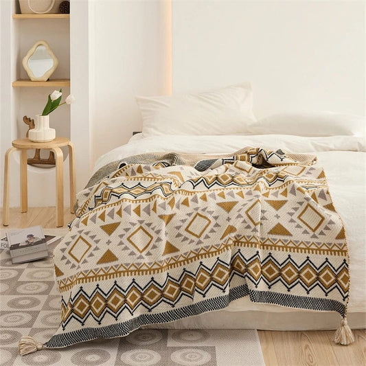 Khaki / 70 x 100 cm Plaid Berbère