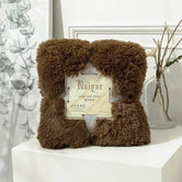 Marron / 160 x 200 cm Plaid Fourrure Marron