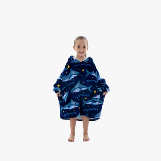 Navy Shark Sweat Plaid Bébé
