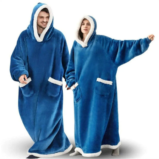 Peacock Bleu / 150cm Sweat Plaid 2 Personnes