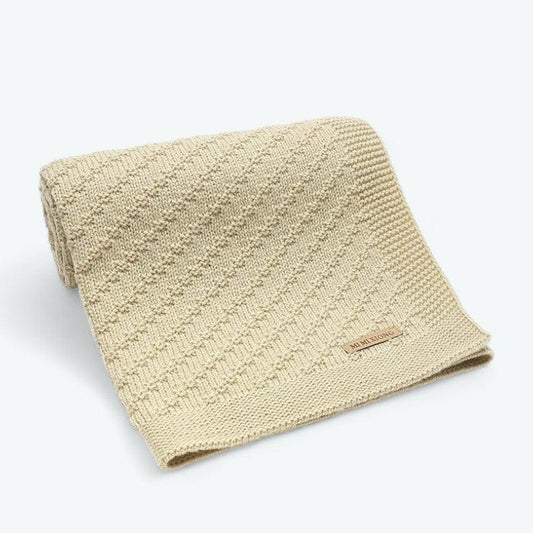 Plaid Bébé Crochet Jaune / 70 x 90 cm