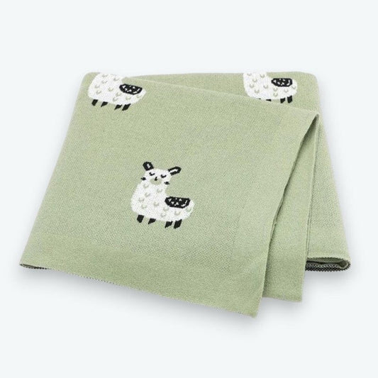 Plaid Bébé Mimi Vert / 80 x 100 cm