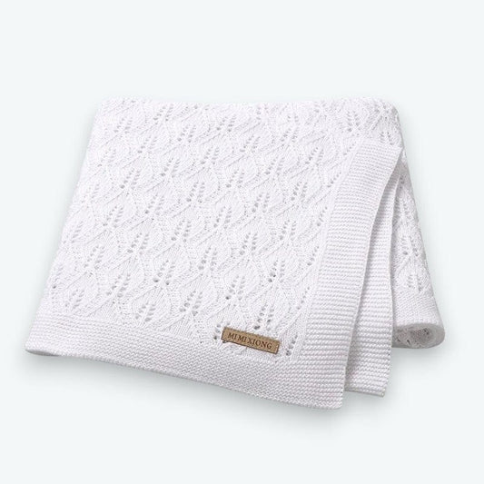 Plaid Bébé Naissance Blanc / 80 x 100 cm