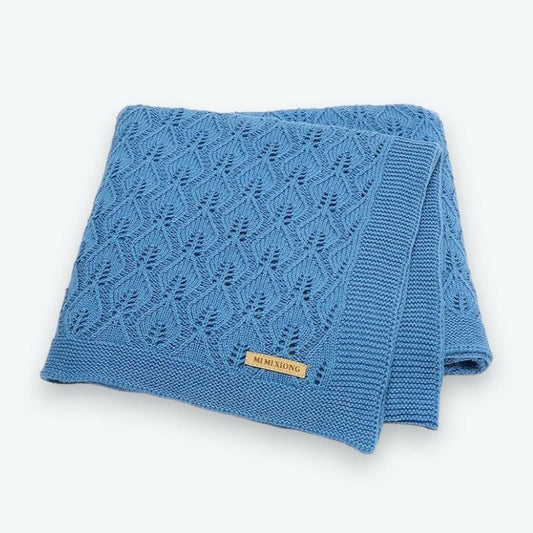 Plaid Bébé Naissance Bleu Ciel / 80 x 100 cm