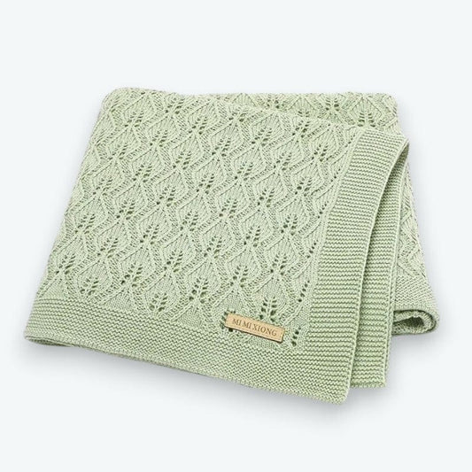 Plaid Bébé Naissance Vert Sauge / 80 x 100 cm