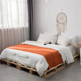 #Plaid Canapé Coloré orange / 80x240cm