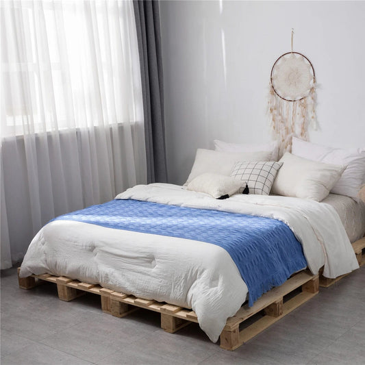 #Plaid Canapé Coloré sky blue / 80x240cm