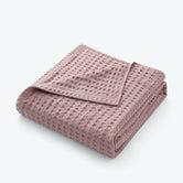 Plaid Coton Gaufré Rose / 150 x 200 cm