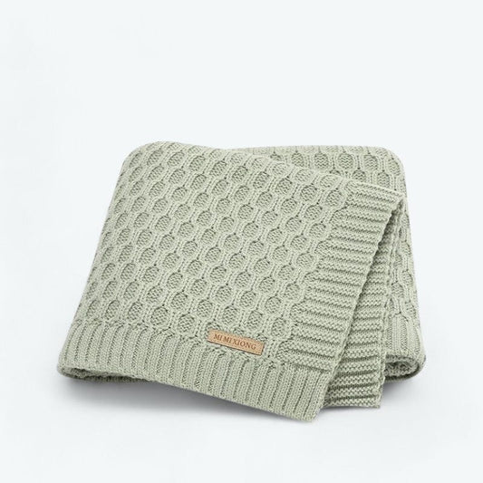 Plaid Doux Bébé Vert / 70 x 90 cm