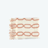 Plaid Jacquard Beige / 127 x 172 cm