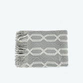 Plaid Jacquard Gris / 127 x 172 cm