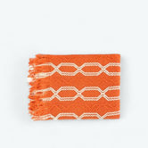 Plaid Jacquard Orange / 130 x 230 cm
