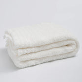 #Plaid Microfibre Polaire Blanc / 130 x 160 cm
