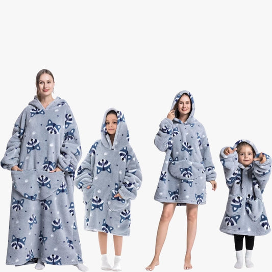 Raccoon / Bébé - 60cm Sweat Plaid Animal