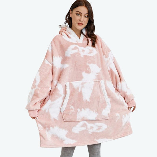 Rose pâle Sweat Plaid Adulte