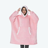 Rose Sweat Plaid Polaire Femme