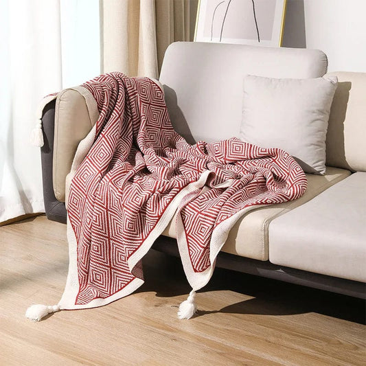 Rouge / 80 x 100 cm Plaid Nordique