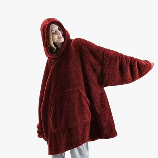 Rouge bordeaux Sweat Plaid Bordeaux