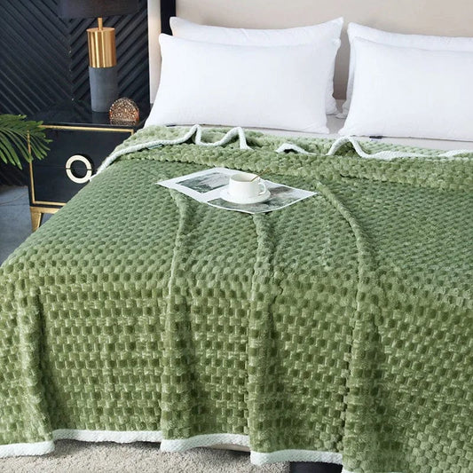Vert / 100 x 150 cm Plaid Couvre Lit
