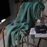 Vert / 120 x 185 cm Plaid Tissé