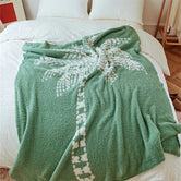 Vert / 130 x 160 cm Plaid Palmier