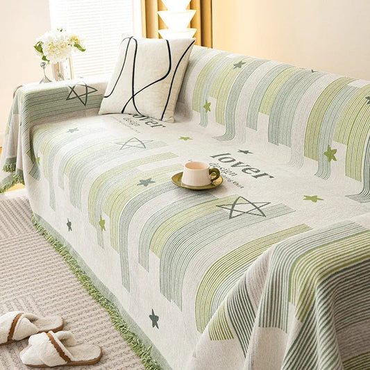 Vert / 180 x 150 cm Plaid Canapé Grande Dimension